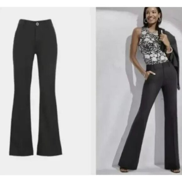 CAbi Pants - CABI Black Tie Ponte Knit Trousers Size 4 #6042R LIKE NEW